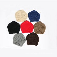 UNIQ AKH001Winter knitted felt hats twist turban head wrap hat women girls croceht beanie Hat